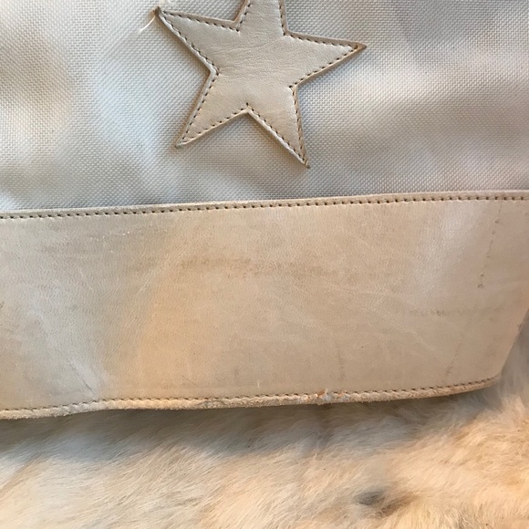 Escada Leather Stars & Stripes Tote Bag White - Picture 4 of 10